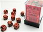 Gemini® 12mm d6 Black-Red/gold Dice Block (36 dice)