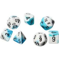 7-Die Set Gemini: Teal-White/Black