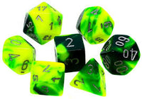 7-Die Set Gemini: Green-Yellow/Silver