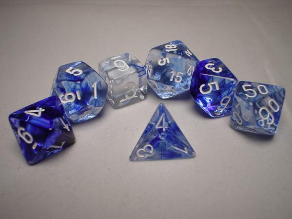 7-Die Set Nebula: Dark Blue/White